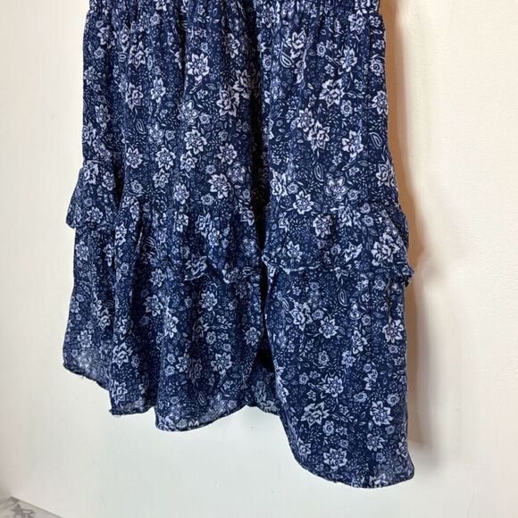 Parker Queenie Smocked Ruffle Mini Dress in Tessa Floral M - Picture 6 of 9